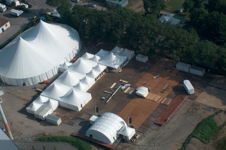 Zelt-Arena von oben