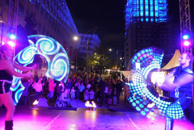 LED-Show von Bühne aus