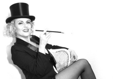 Marlene Dietrich Imitatorin in schwarzweiss