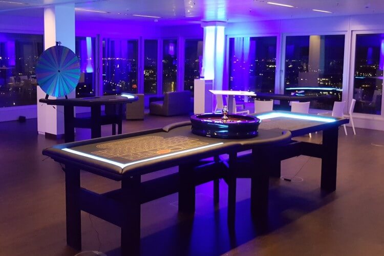 Premium Doppelroulette LED Casinotisch Unikat