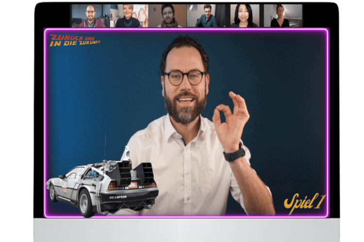 Tino Engel in Zoom im virtuellen Teamevent