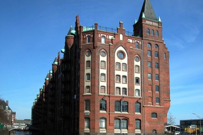Blick auf Gebäude in Speicherstadt